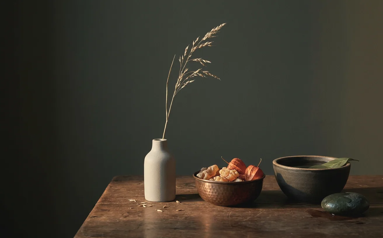 Три доші: суха, гаряча і волога природа — три матеріали в одному кадрі